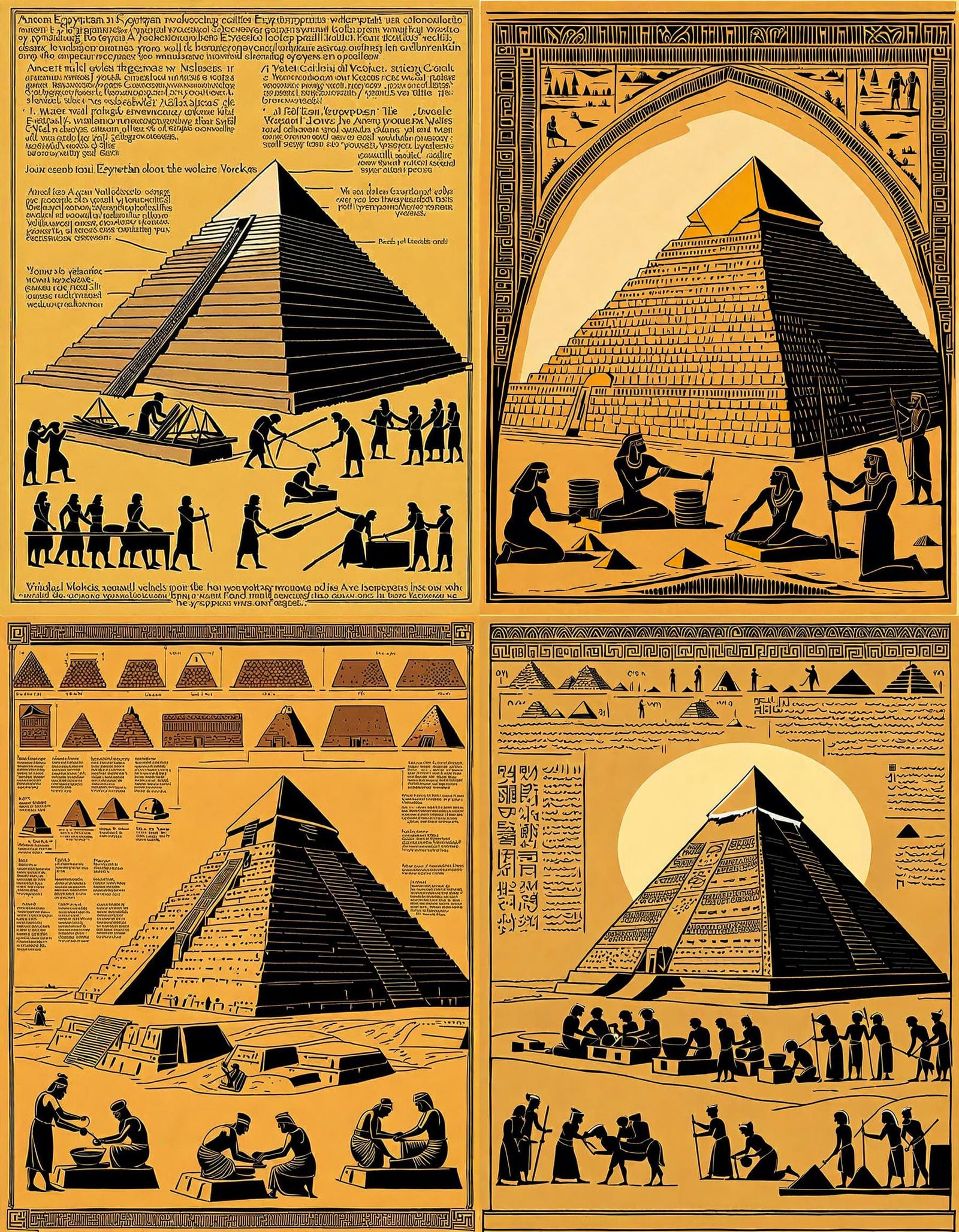Ancient Egyptians Building a Pyramid
