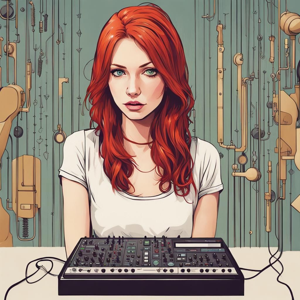 Hypnotic Redhead: A Surreal Digital Transaction