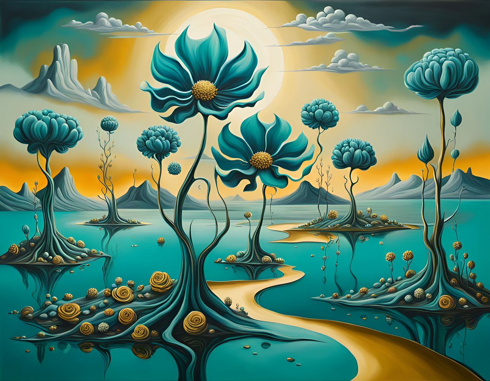 Strange flowers surrealism