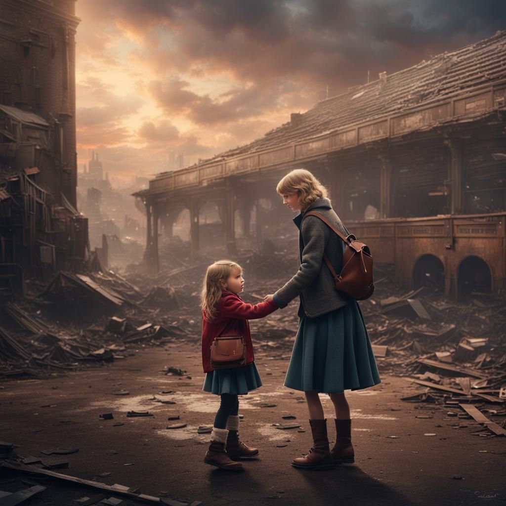 Singer Comforts Fan After Disaster: Digital Painting