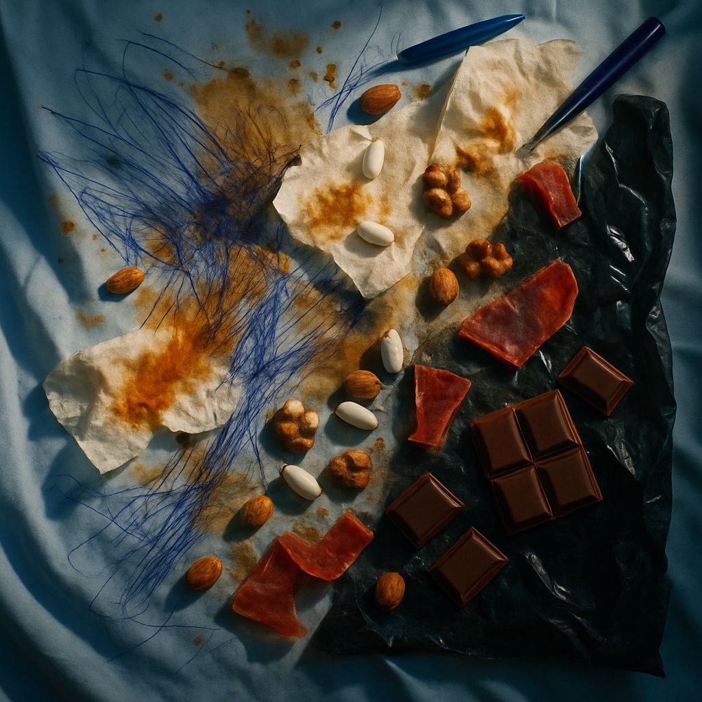 Bic pens, toilet paper, black tea, mixed nuts, dried watermelon, dark chocolate, magnesium, light blue bedsheets, black ...