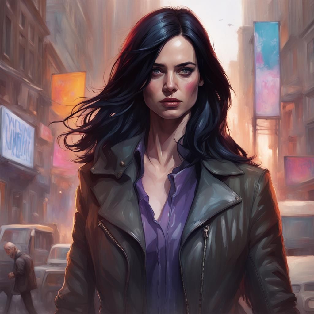 Jessica Jones Portrait in Digital Art Style