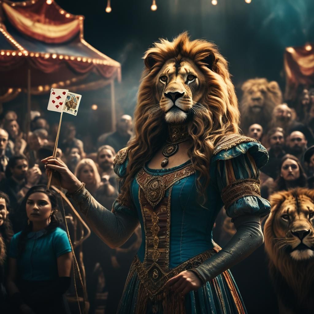 Baroque Circus: Tarot Reader and Lion