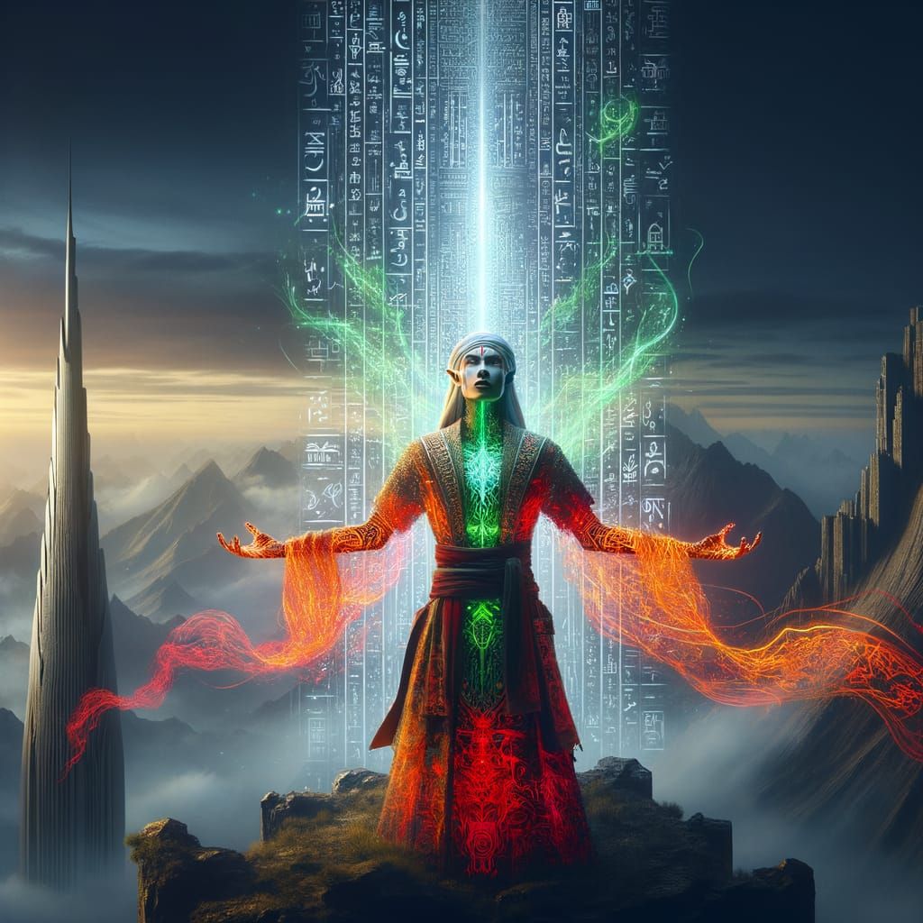 Ethereal Elf Empress Rises Amidst Urban Decay in Cinematic H...