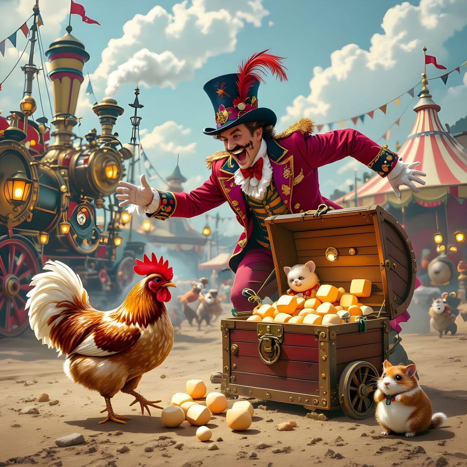 Steampunk Circus Wagon Treasure Chest