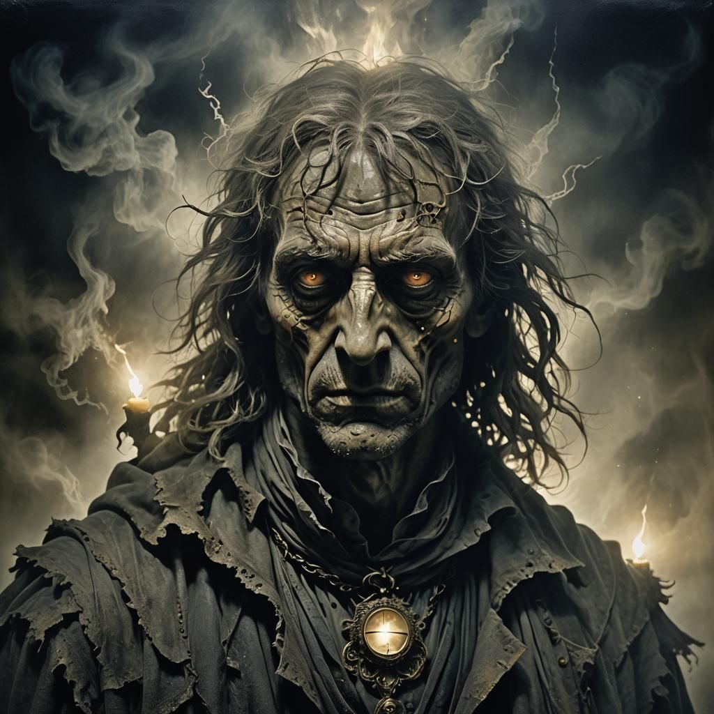 Eerie Surrealism Portrait Inspired by Gustave Doré