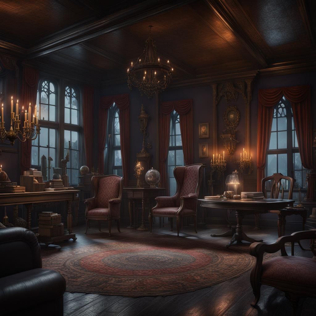 The Addams Family: Detailed Matte Painting