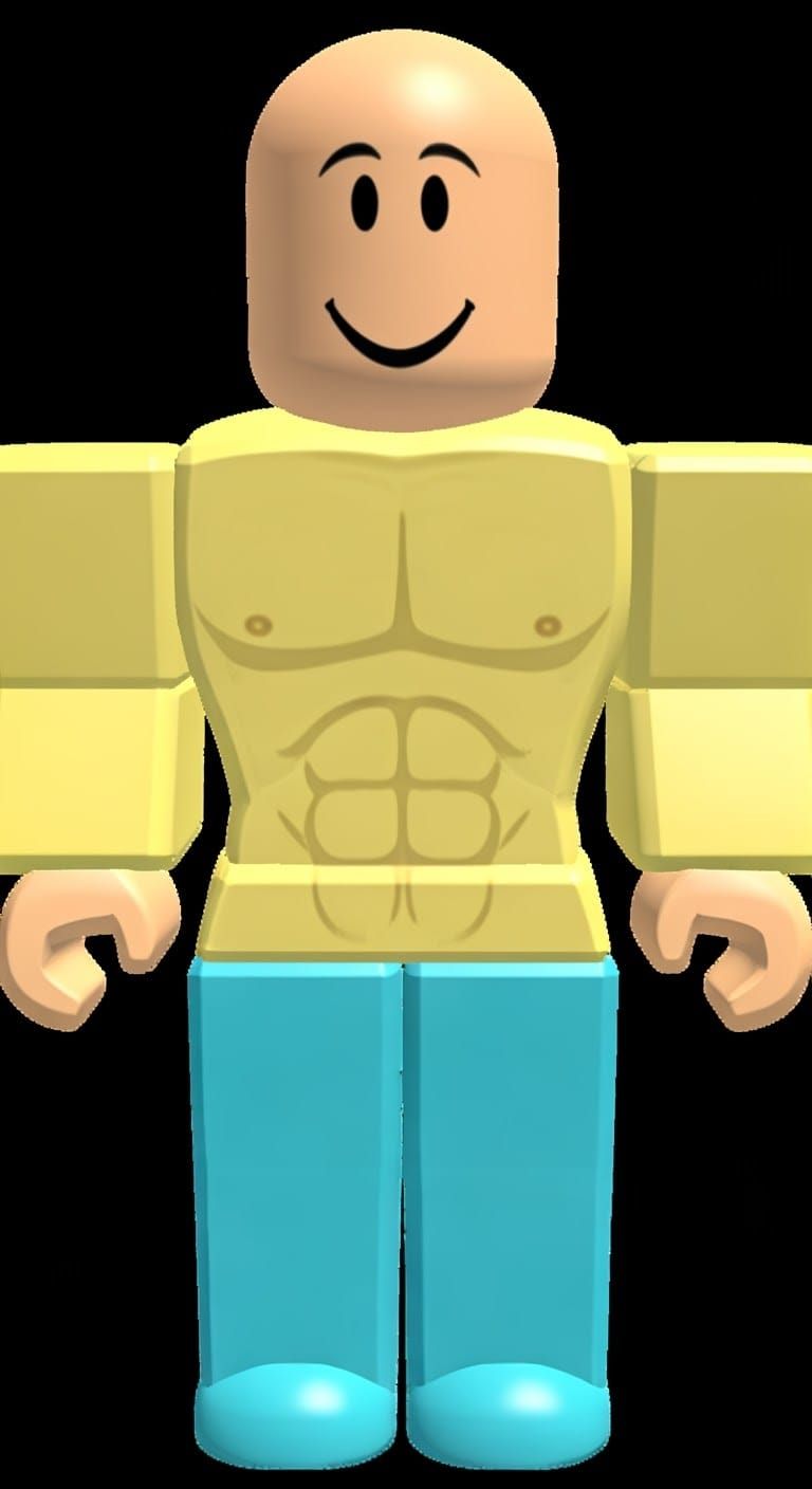 Bald Roblox Avatar in T-Pose, 3D Render