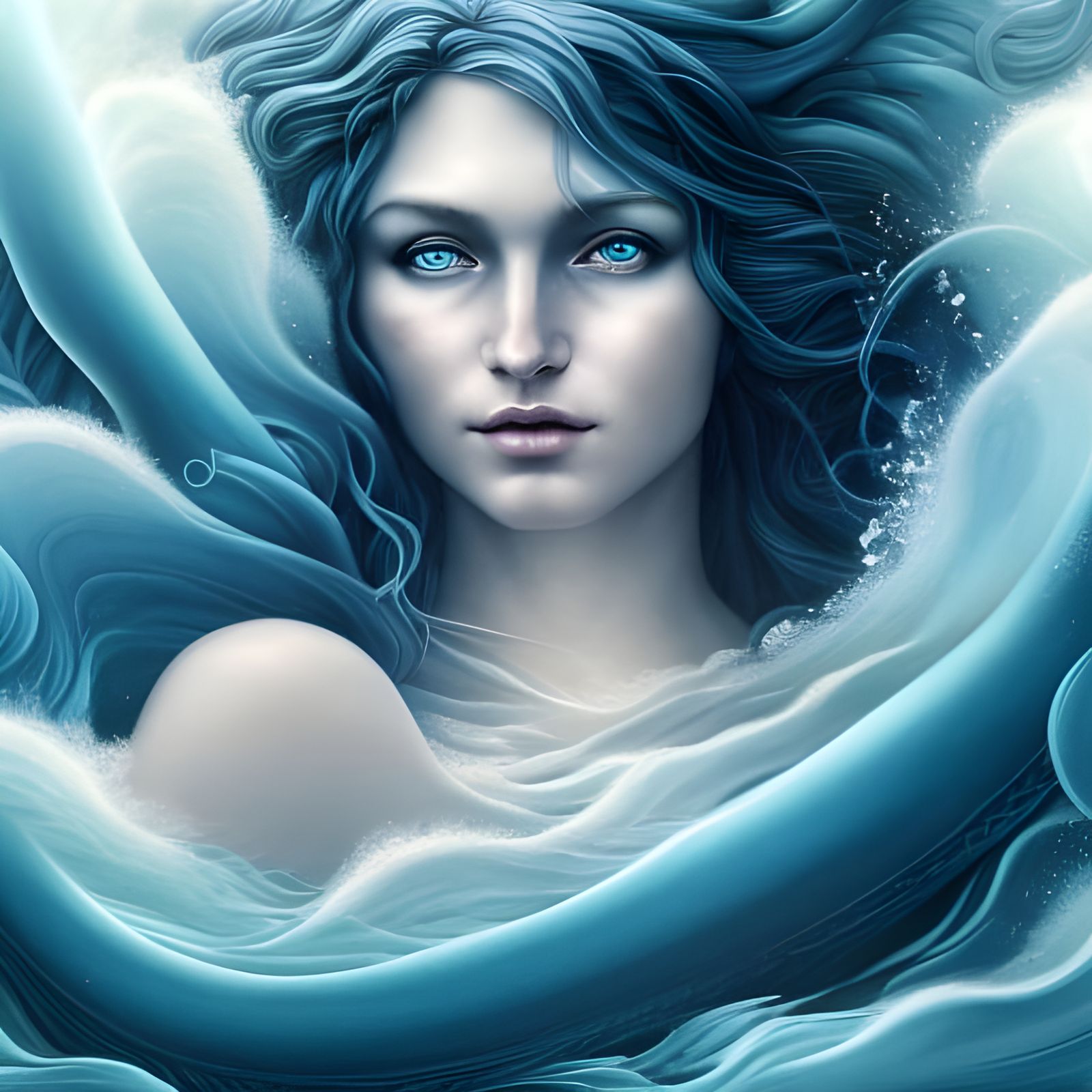 Lord of the Seas and Goddess, Matte Painting