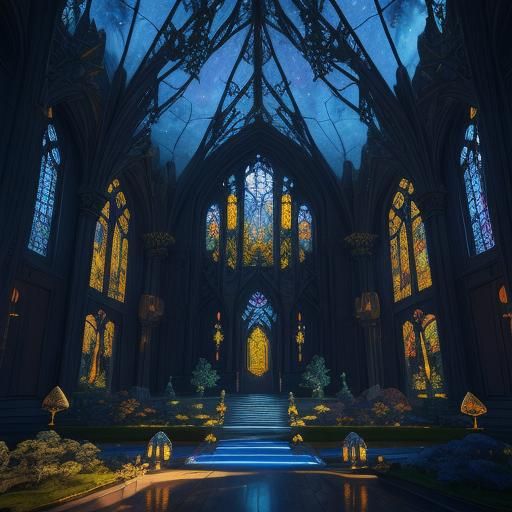 Mystical Haus in Enchanted Forest, Fantasy Architecture