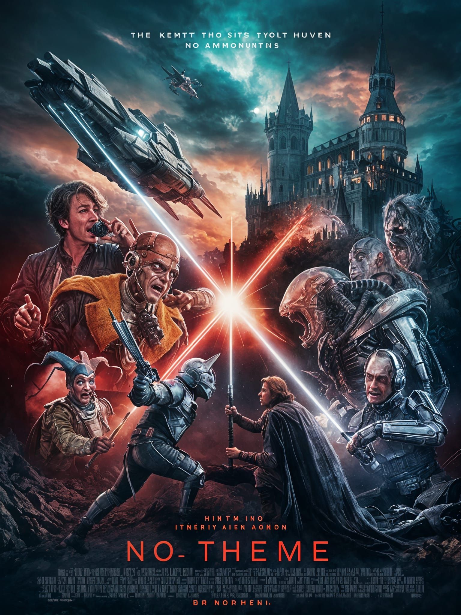Sci-Fi Medieval Movie Poster: 'No Theme'