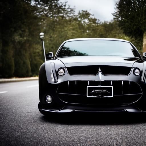 Gothic Luxury Car in Misty Alleyway