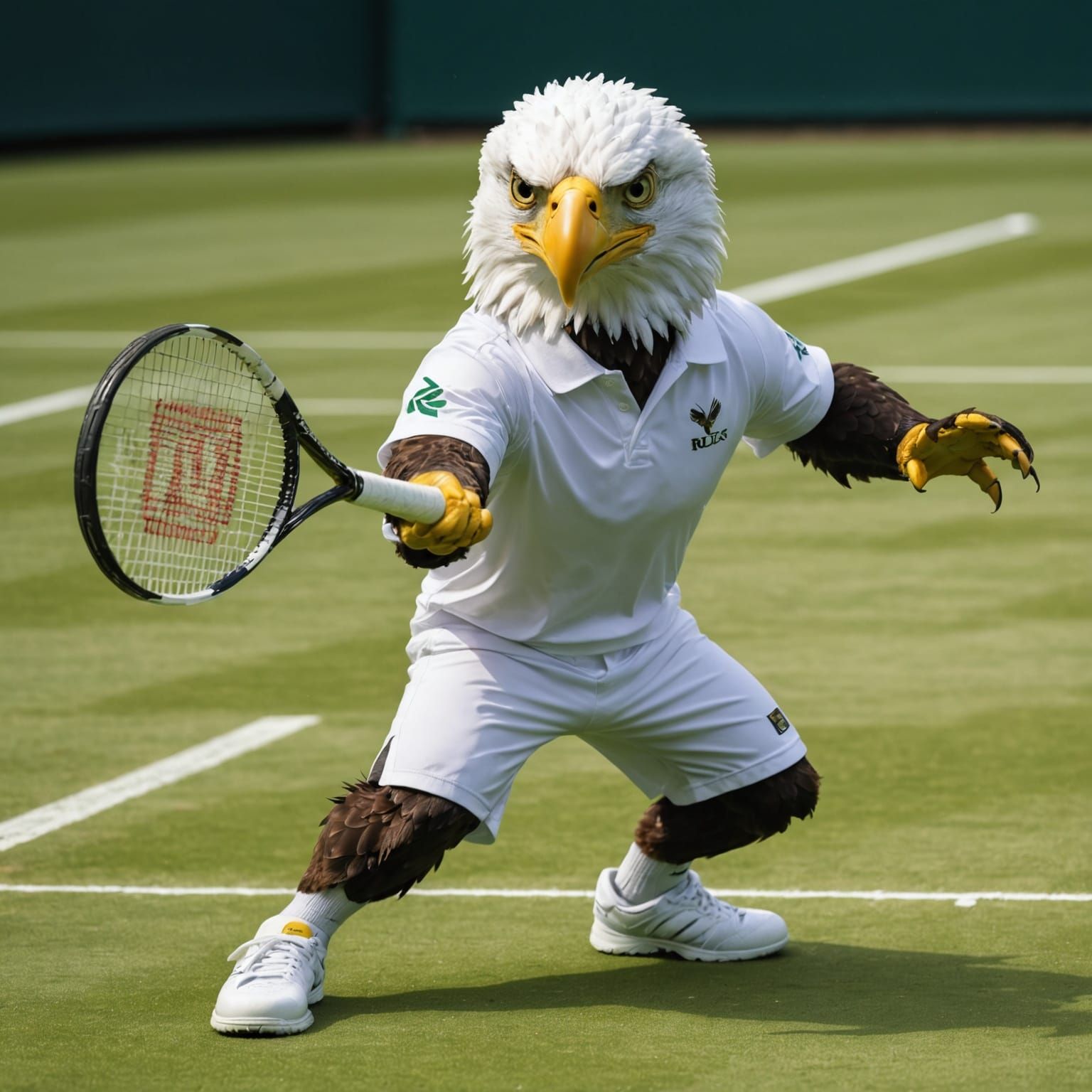 Eagle Tennis Pro Unleashes Powerful Forehand: Graffiti Art