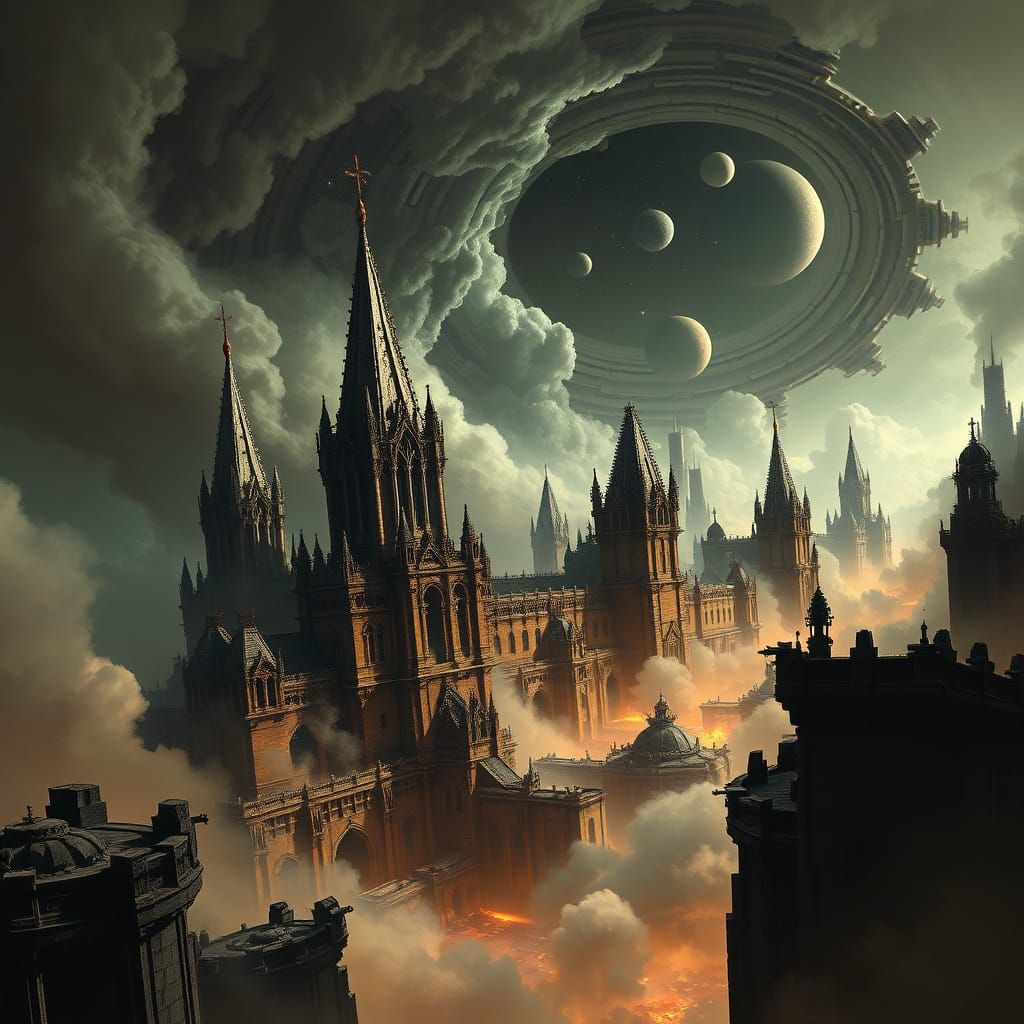 Gritty Industrial Hive World in Deep Space