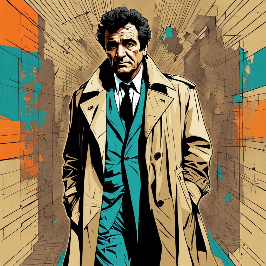 Columbo as Pop Art Detective in 8K