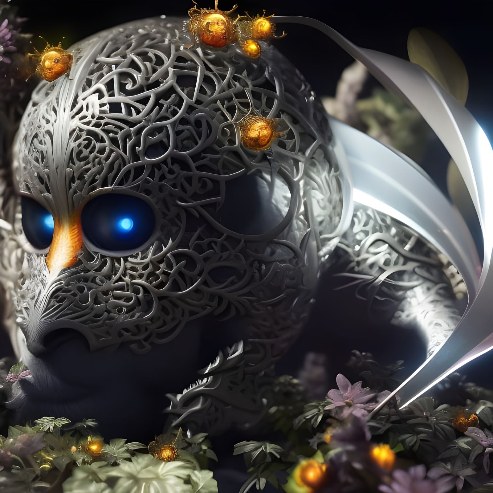 Mad Scientist with Chakras in Contemporary Art Style