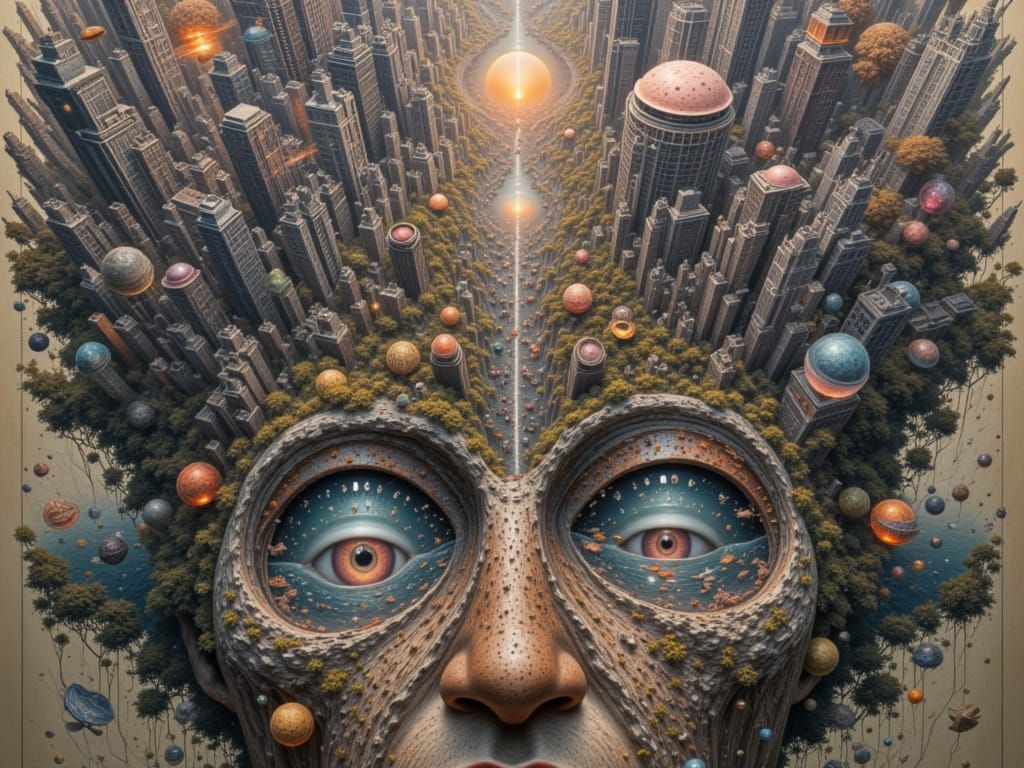 Abstract Gully Landscape