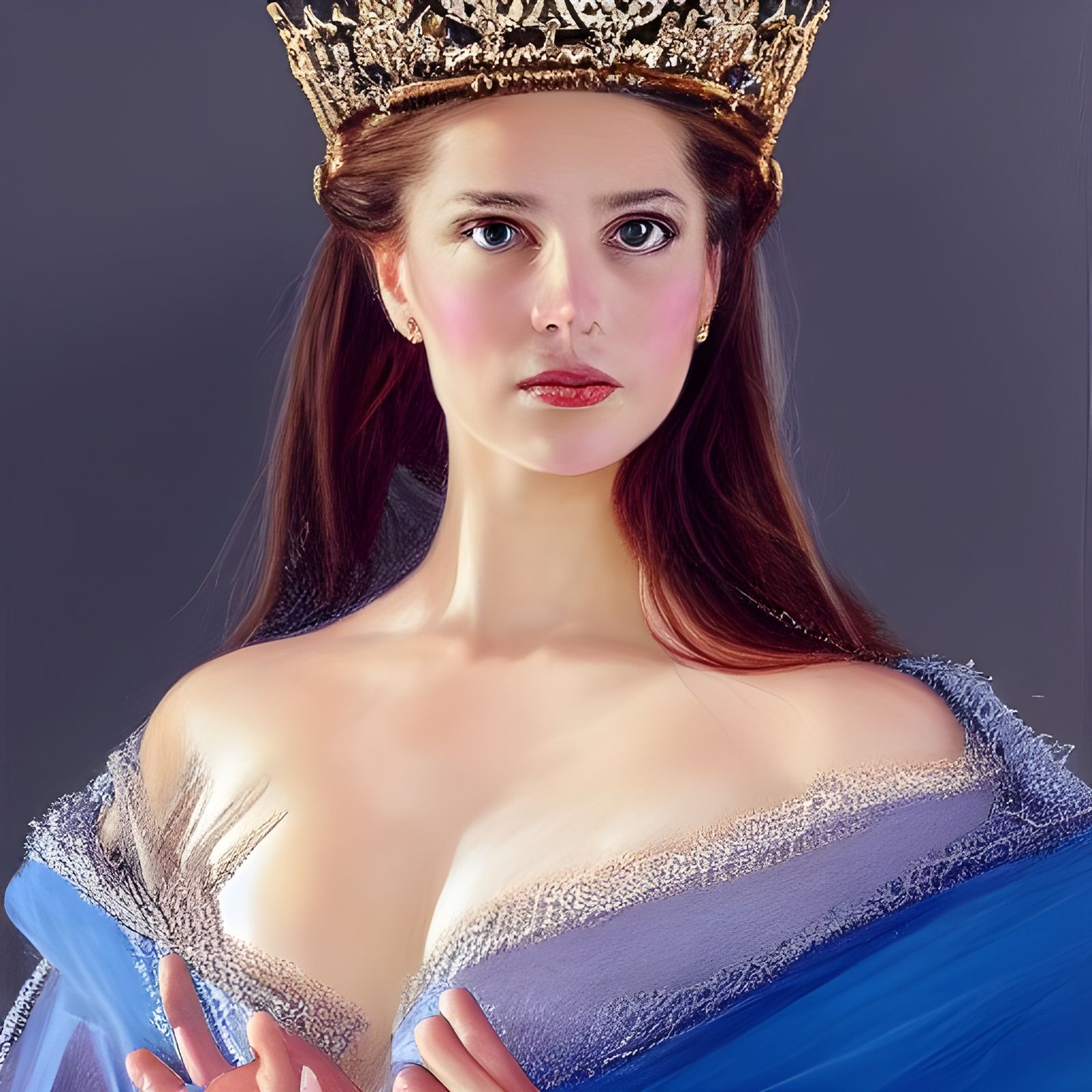 Captive Queen of France: Oil Painting Portrait