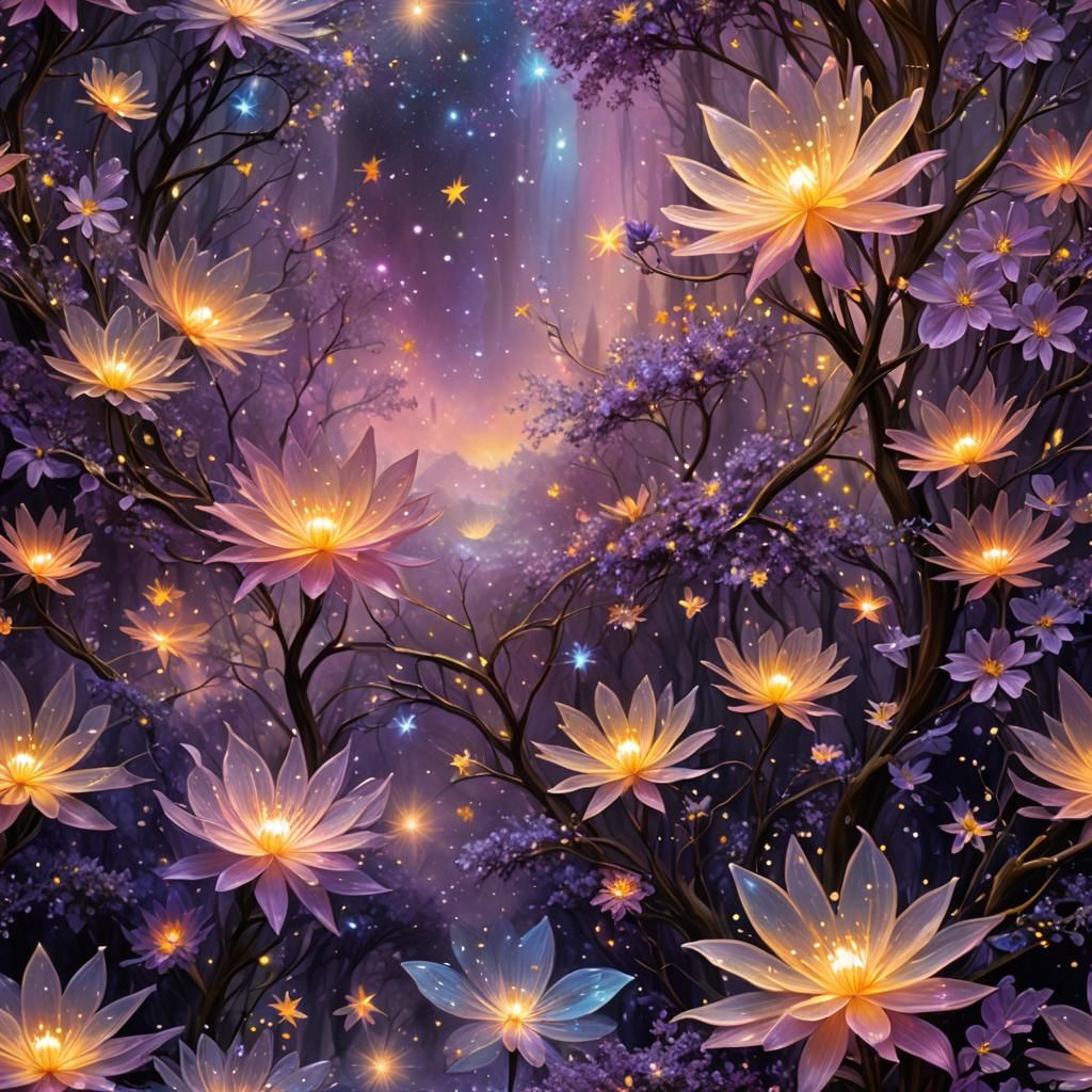 Sparkling Crystal Flowers