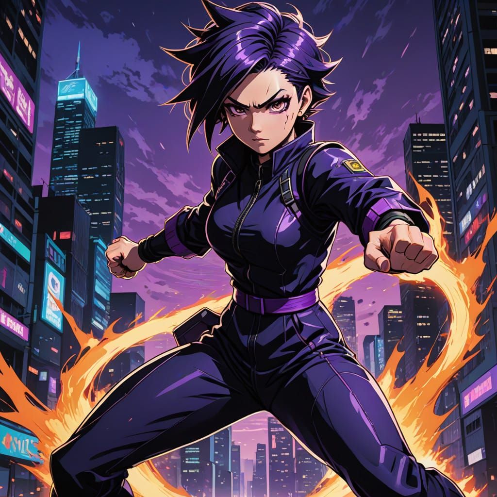 Girl with Electrifying Destroyer Powers in Dark City