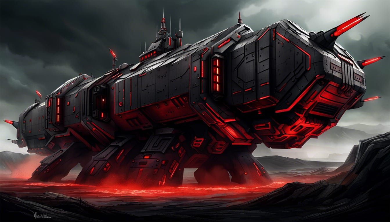 Leviathan Mobile Citadel: Colossal Armored Fortress Design