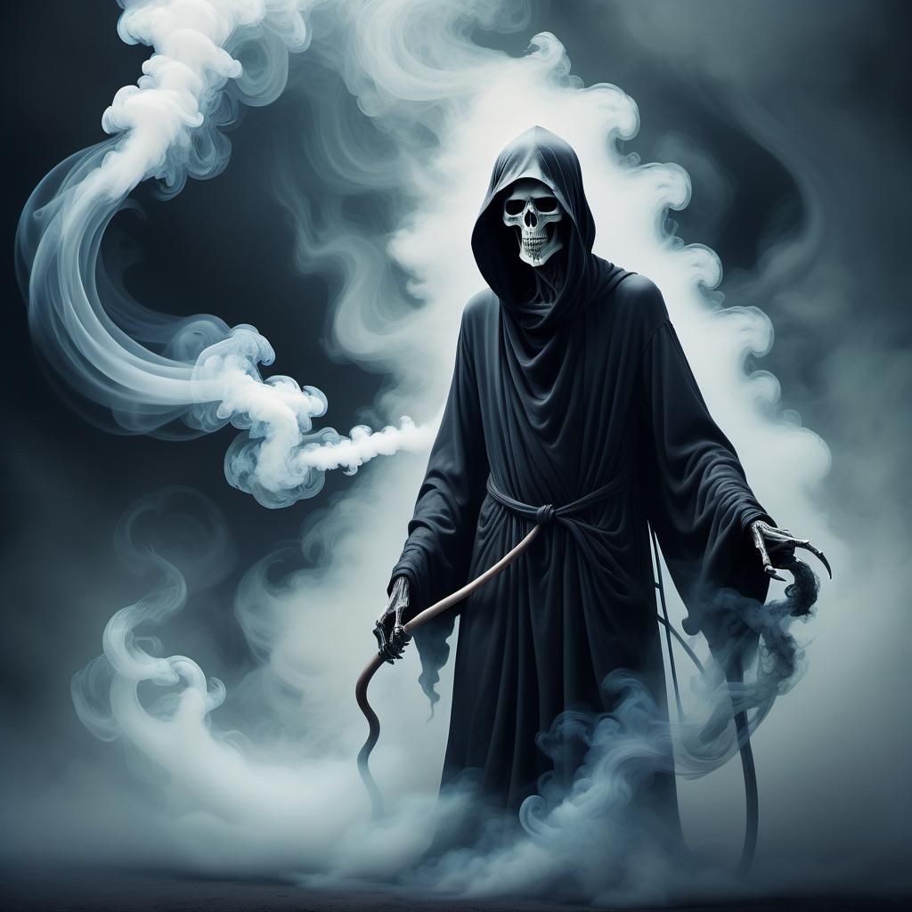 Dreamlike Smoke Reaper Illustration