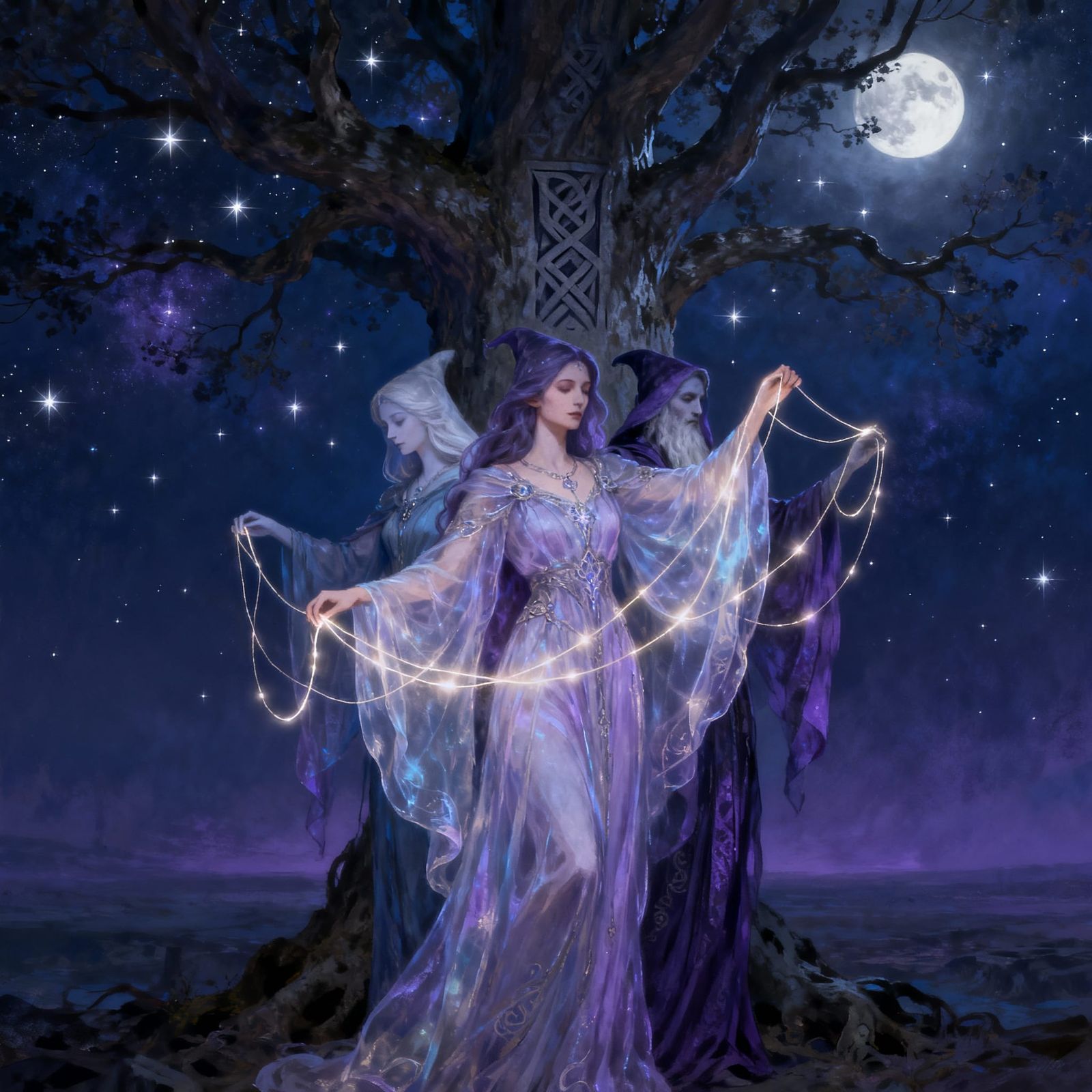 Three-in-One Being: Spinner, Weaver, Cutter