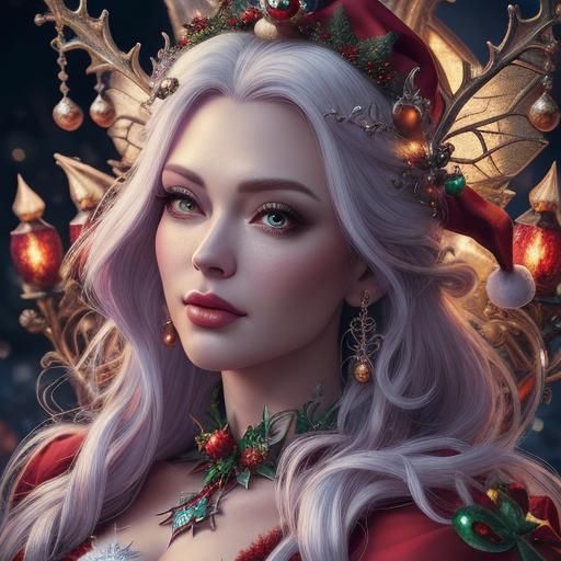 Magical Baby Santa Christmas Wonderland: Hyperrealistic Art