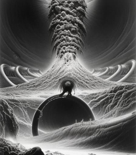 Eldritch Biopunk Horror: Woman with Worms