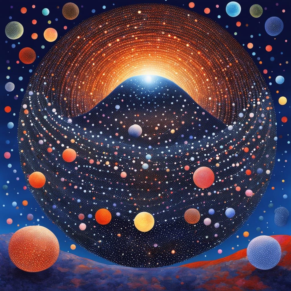 Astral Cosmic Night Sky with Whirling Spirit