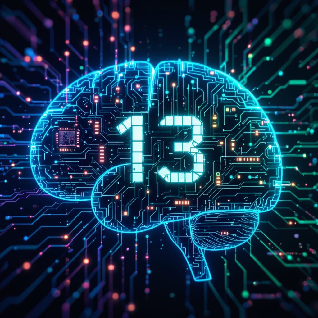 Cyberpunk Digital Brain Logo with Neon Circuits