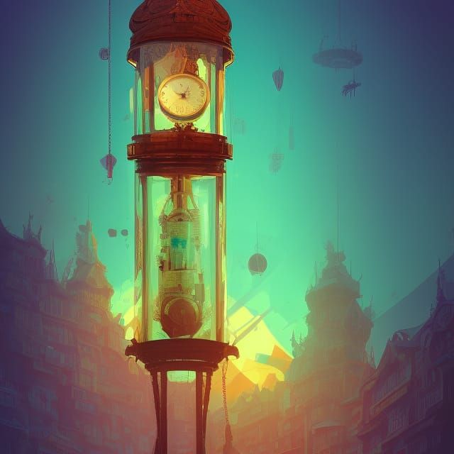 Time in a Bottle: Clocktower in Glass Flask