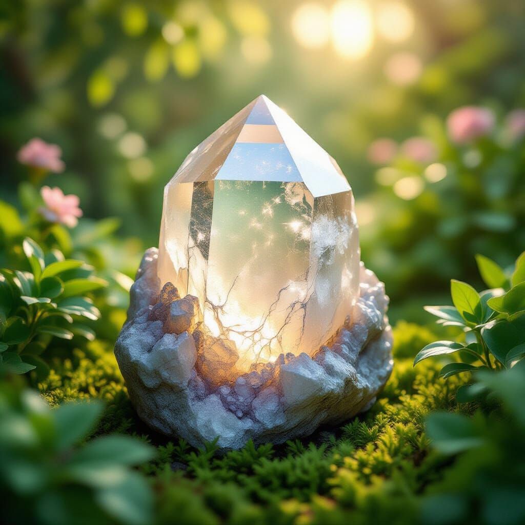 Quartz Fist in Ethereal Garden Art