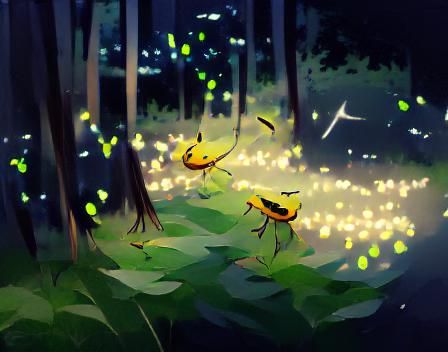 Fireflies Illuminate a Dark Forest