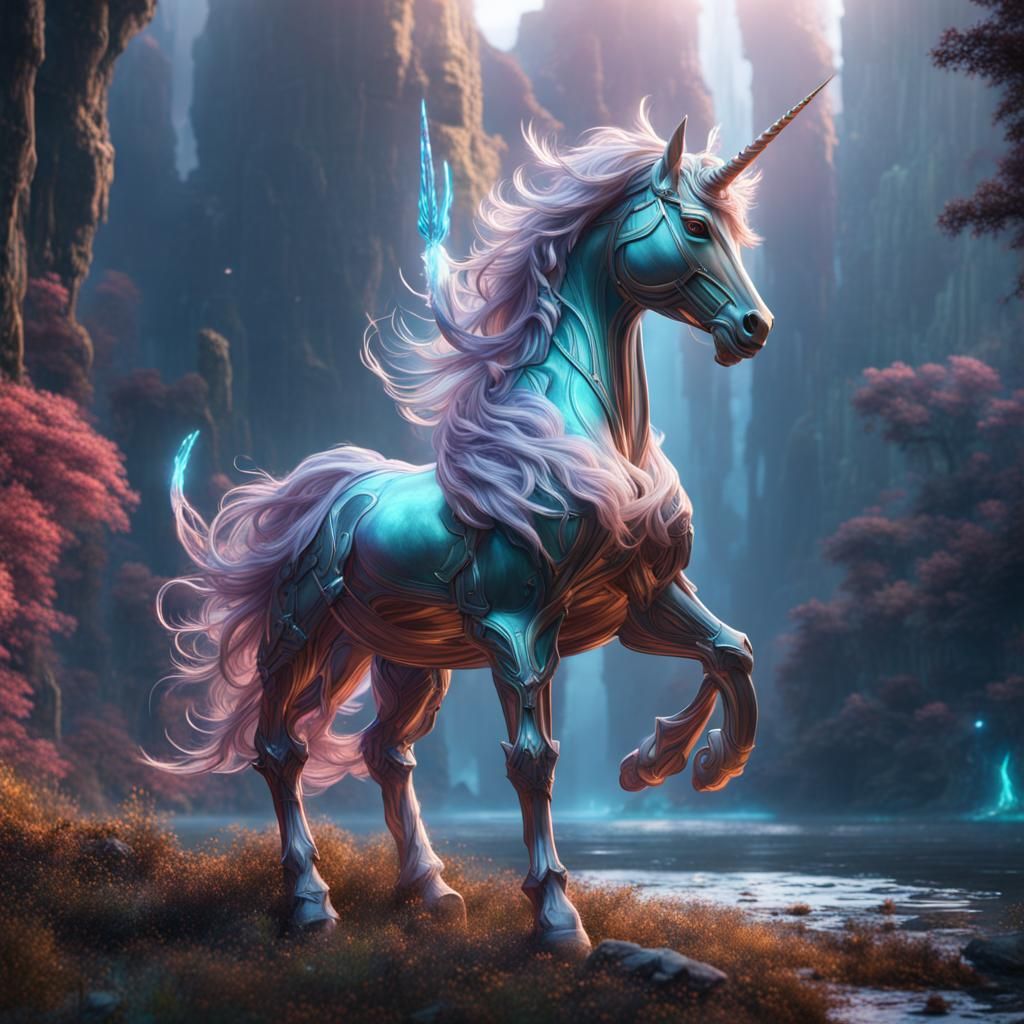 Crystal Unicorn Fantasy Concept Art