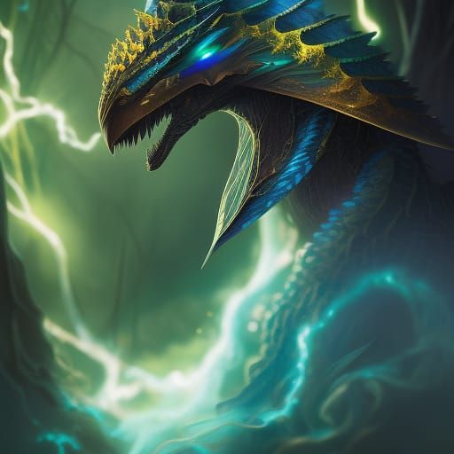 Gothic Lizard Wizard Portrait in Eerie Glade