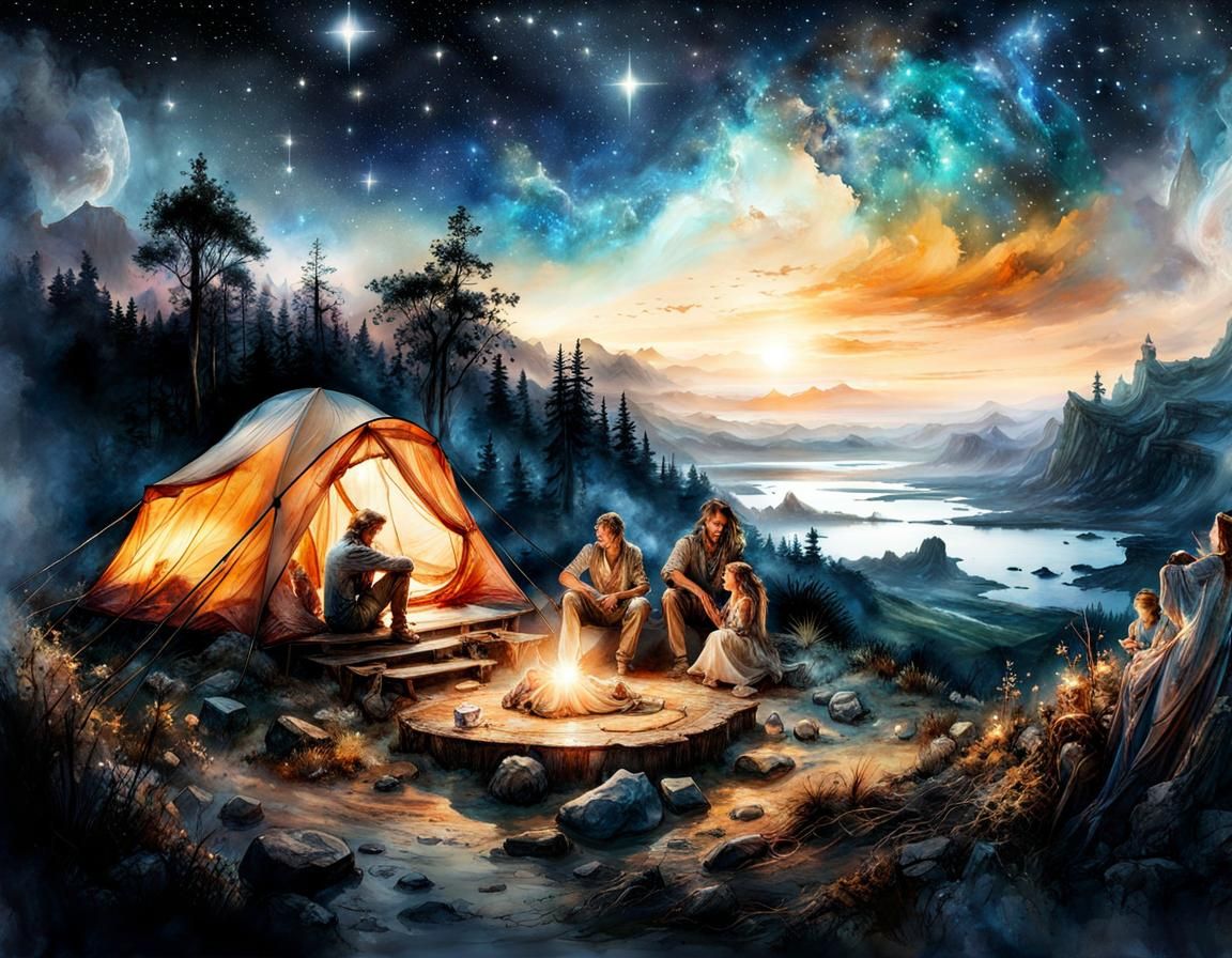 Camping under the stars