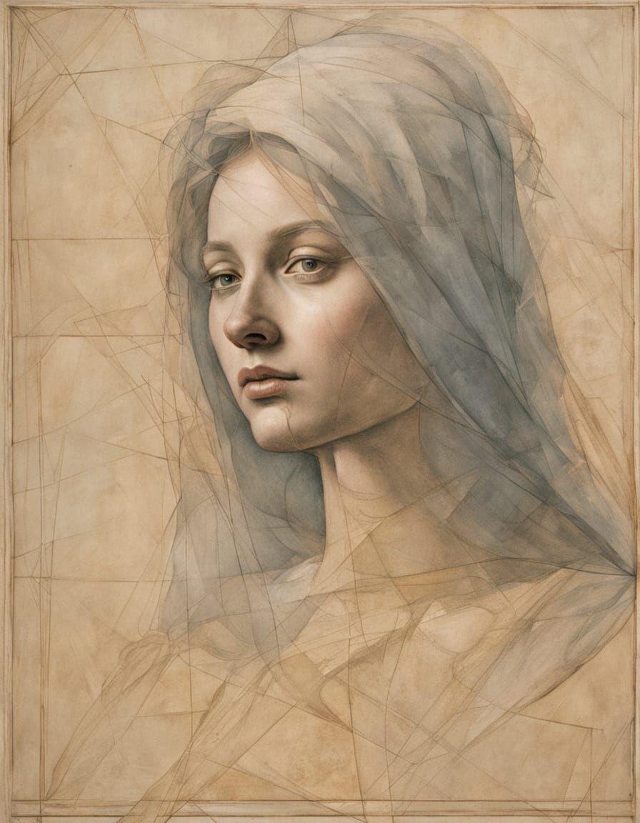Leonardo da Vinci's Sophia Loren in Sfumato Oil on Wood