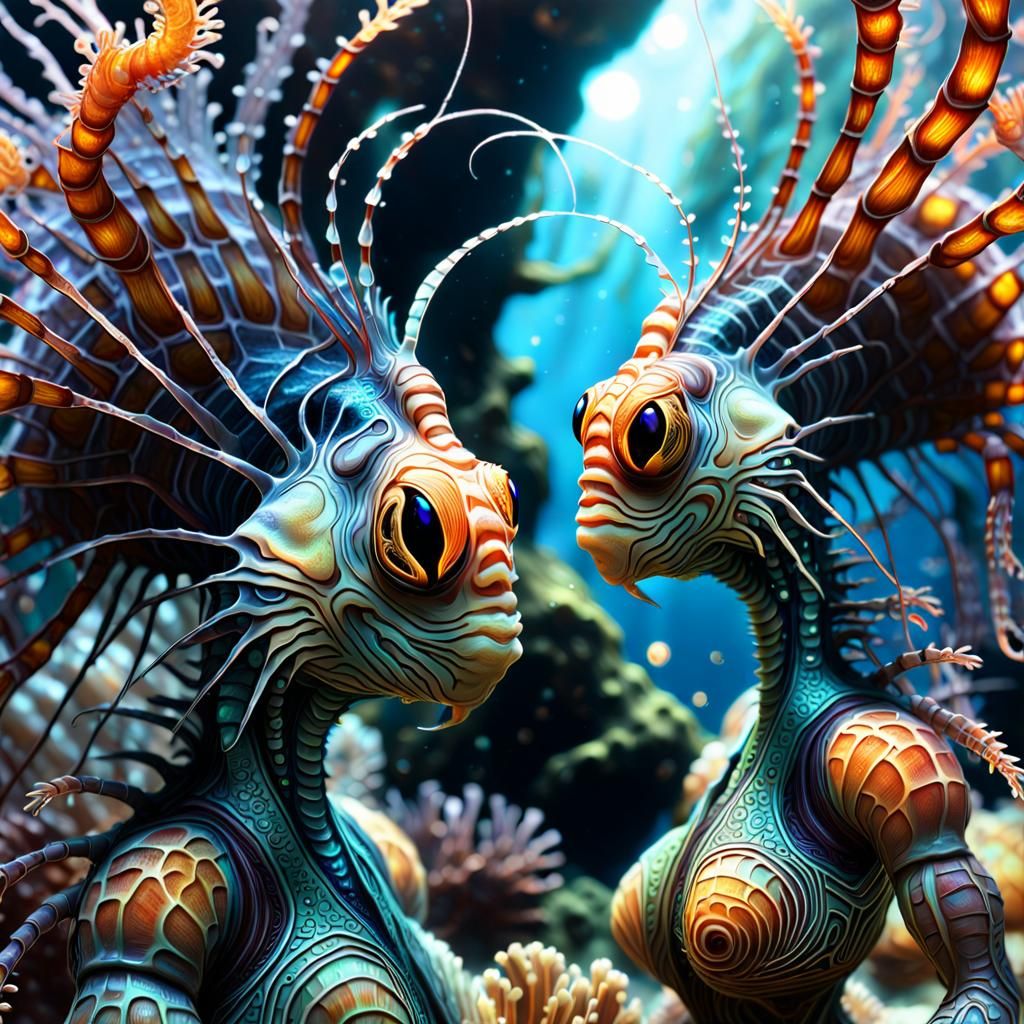 Alien Village with Silicon Lifeforms and Fractal Architectur...