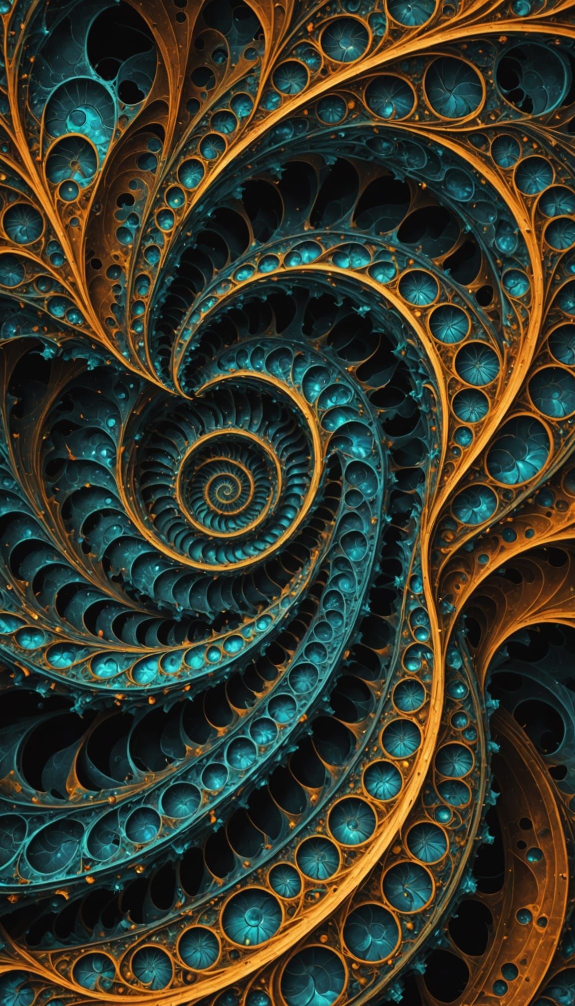 Twisted Fractal Art in Vertigo Style