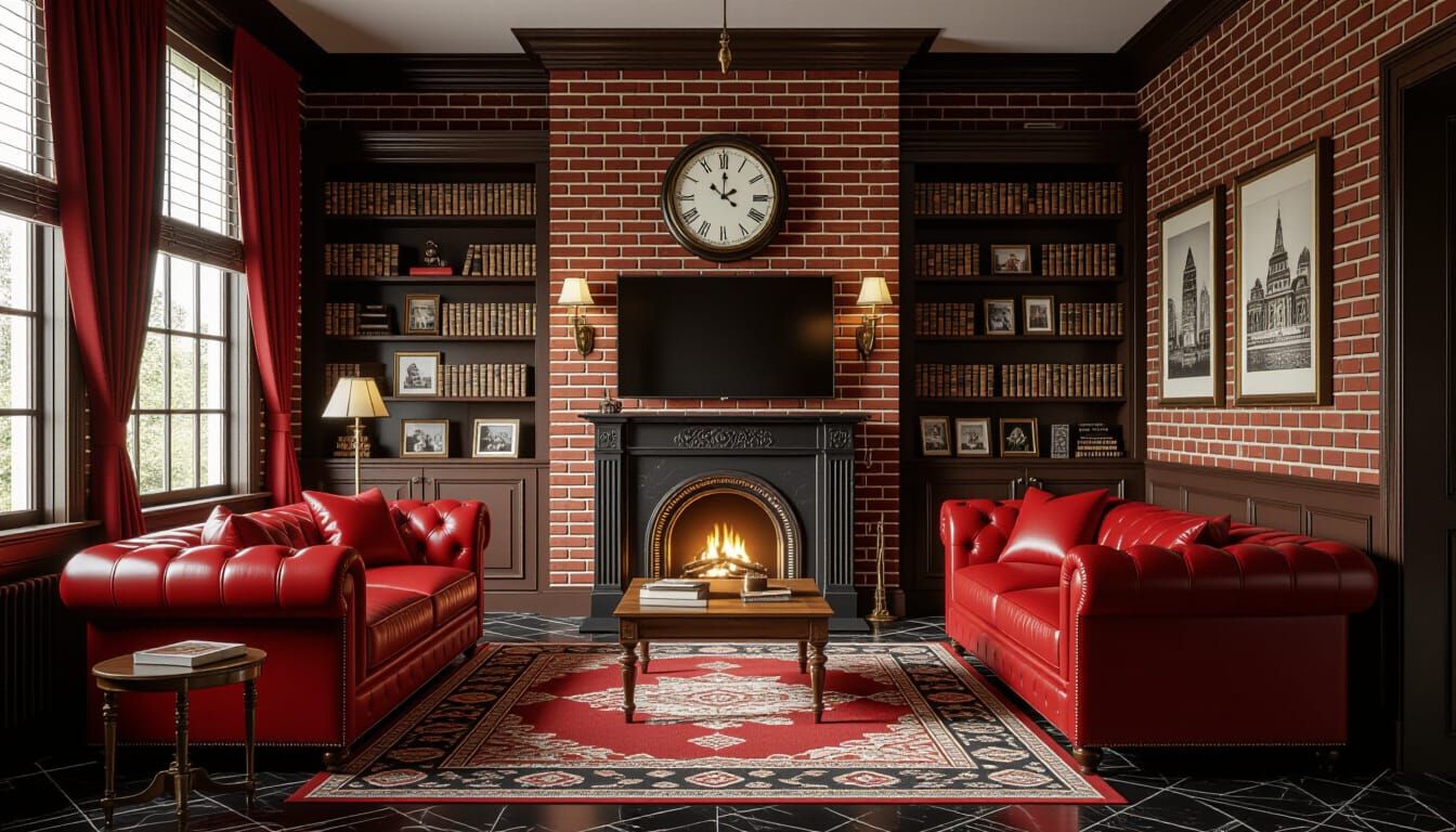 Vibrant Victorian Living Room with Cinematic Lighting