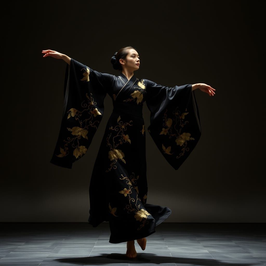 Kurotsubame: Noh Dancer with Swallow Wings