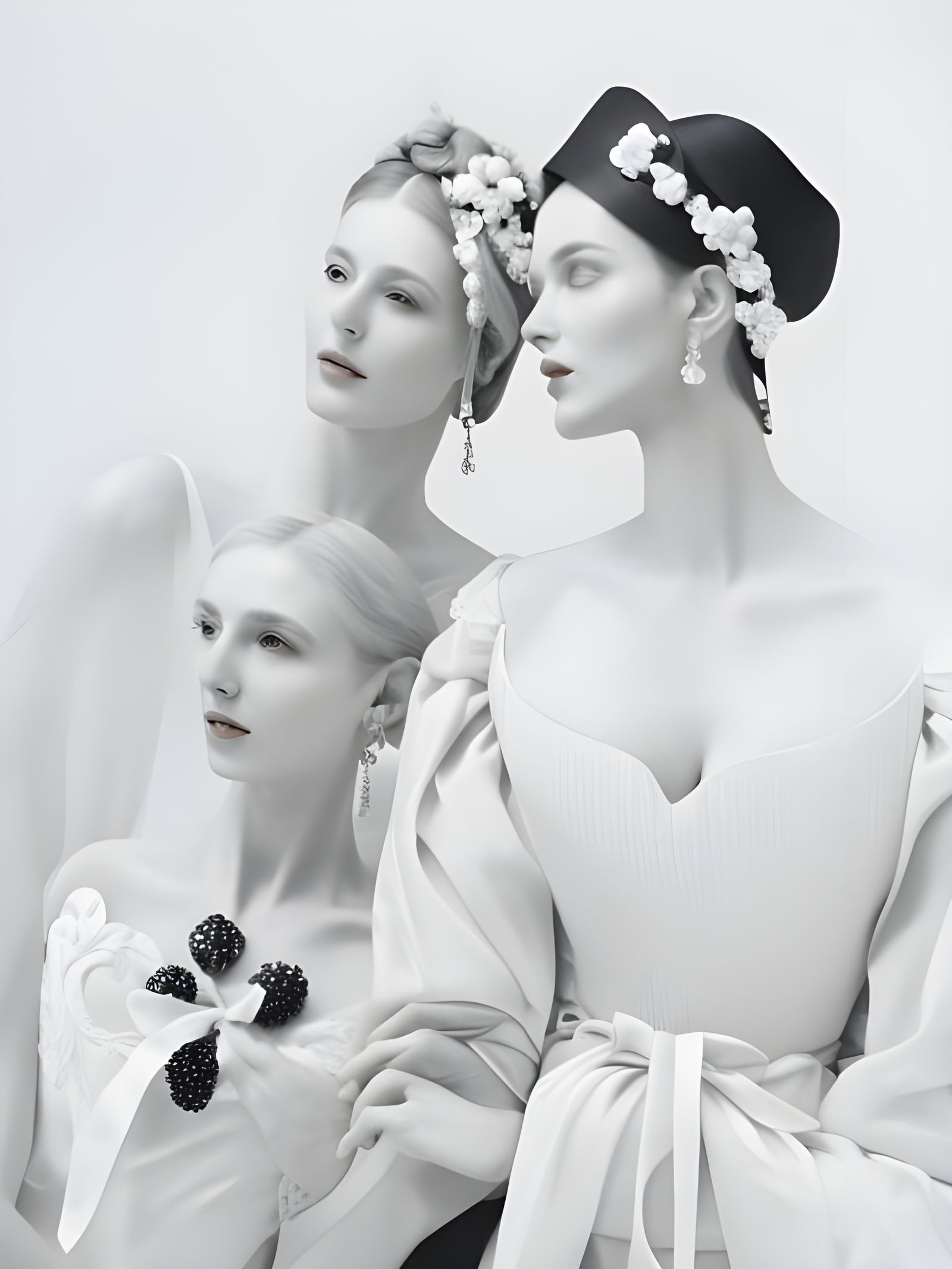 Renaissance Women Chatting Over Coffee, Detailed Painting