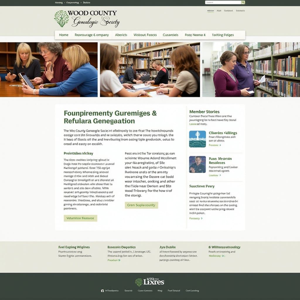 Modern Genealogy Website in Minimalist Design