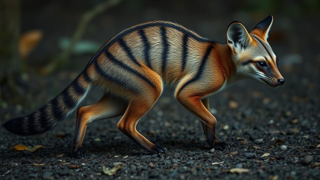 Hyper-Realistic Thylacine Portrait in Cinematic Style