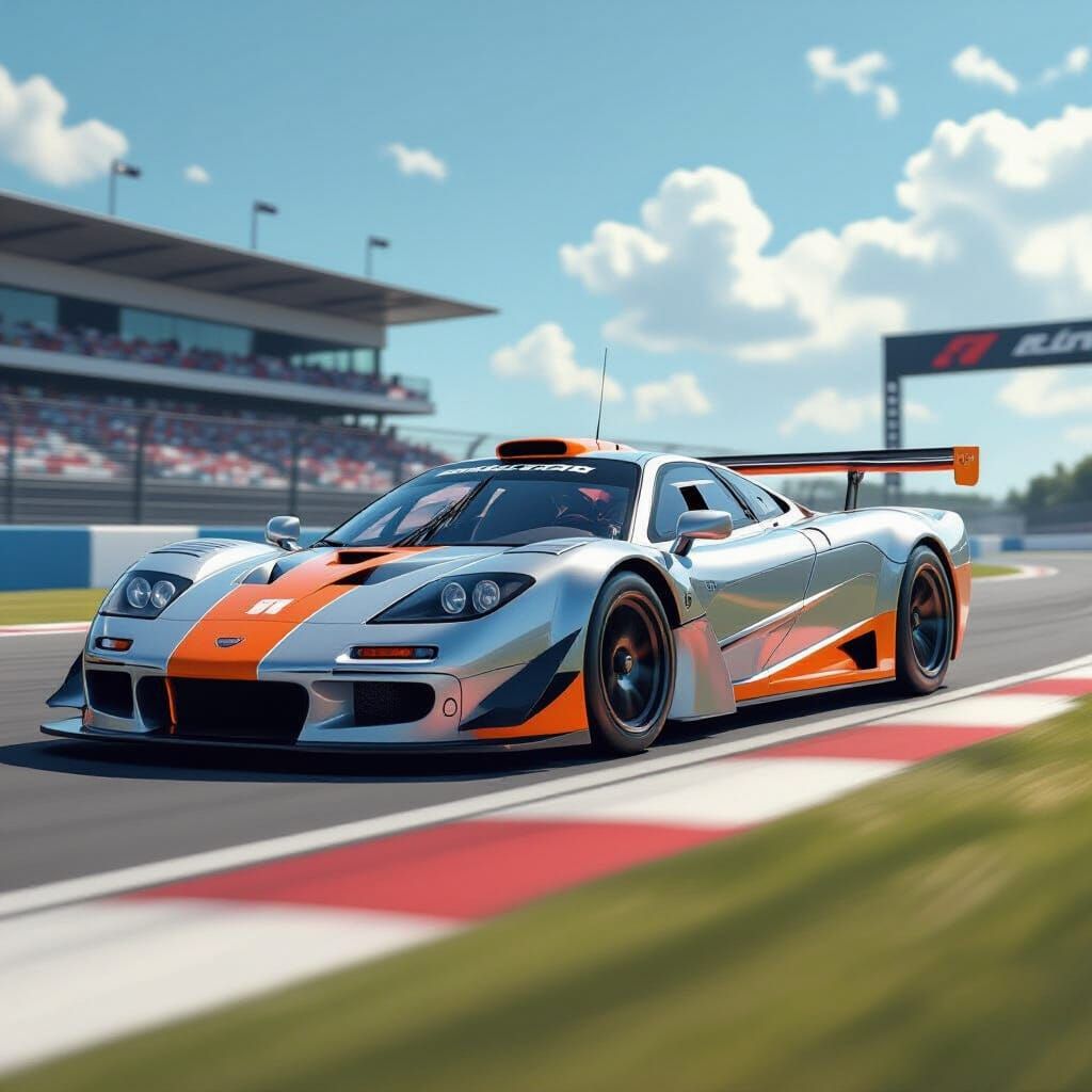 1995 McLaren F1 GTR Speeding on Track