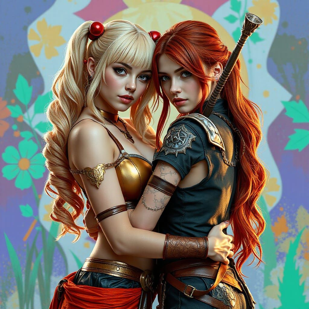 Cosplayers Embrace: Usagi Meets Tomb Raider, Hyperrealistic ...