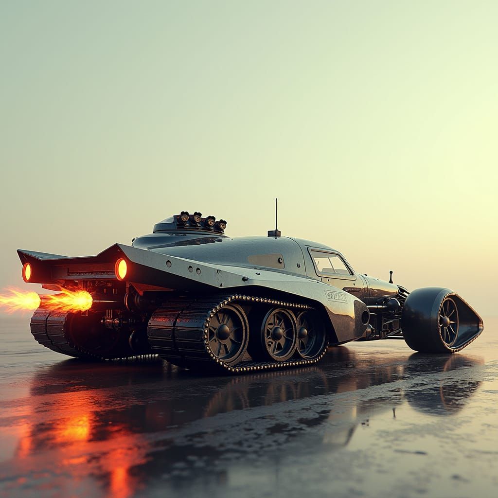 Futuristic Armored Vehicle with Jet Engines