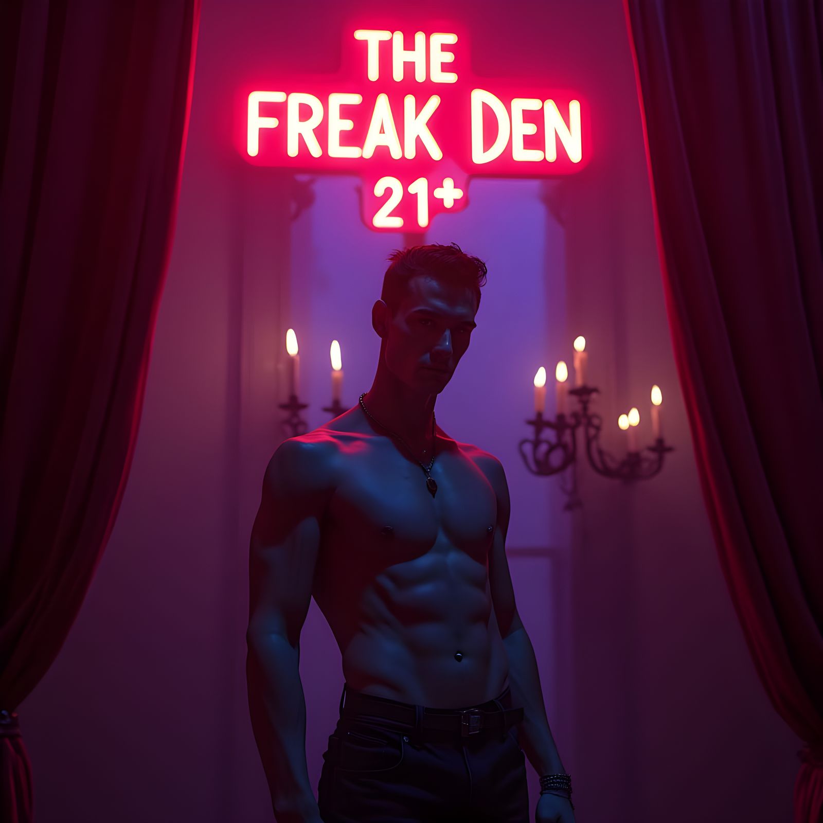 Gothic Nights: A Seductive Scene of Mystery and Desire