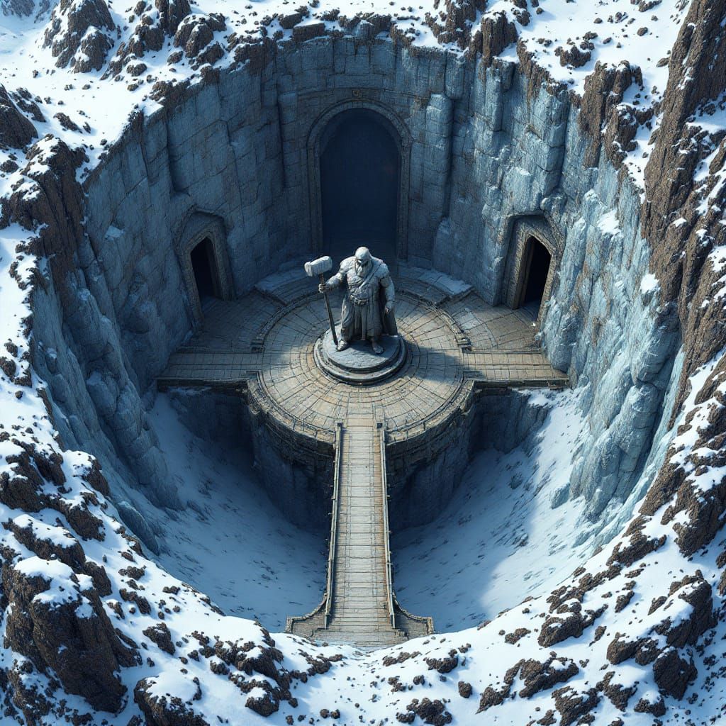 Icy Volcano Temple of the Earth God